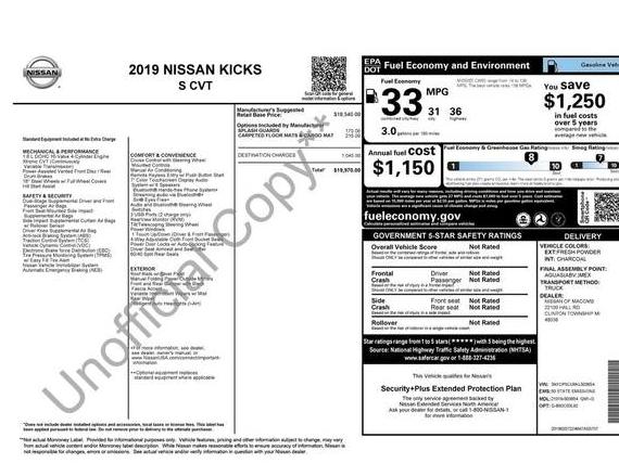 NISSAN KICKS 2019 3N1CP5CU8KL503854 image NISSAN KICKS 2019 3N1CP5CU8KL503854 image