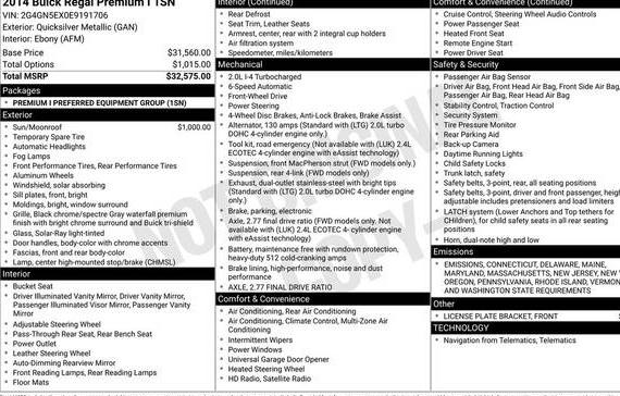 BUICK REGAL 2014 2G4GN5EX0E9191706 image BUICK REGAL 2014 2G4GN5EX0E9191706 image