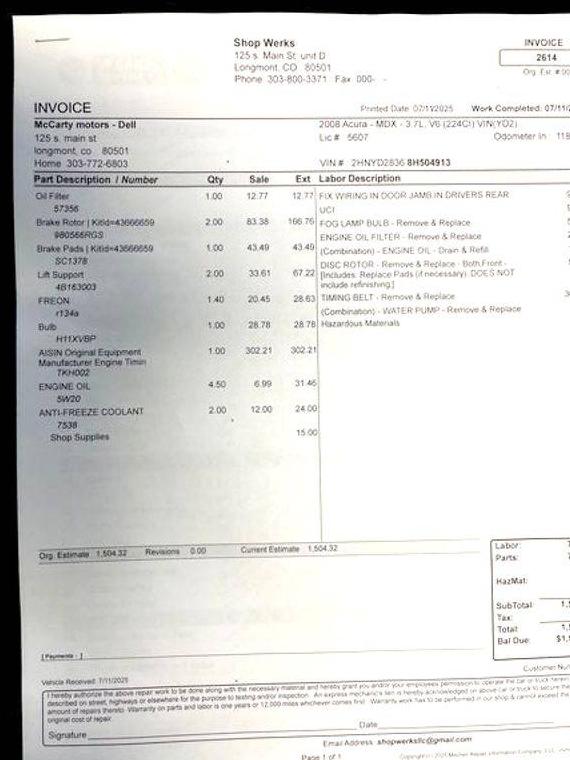 ACURA MDX 2008 2HNYD28368H504913 image