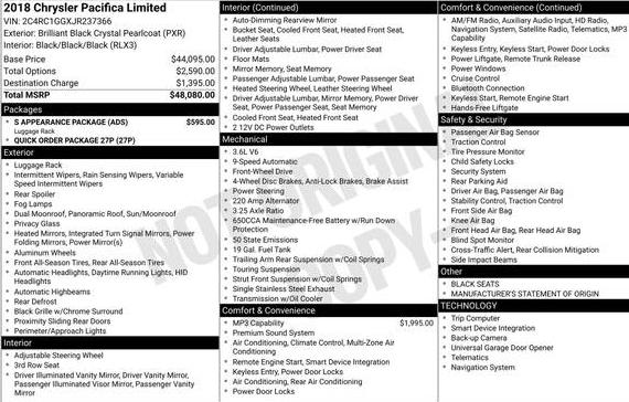 CHRYSLER PACIFICA 2018 2C4RC1GGXJR237366 image CHRYSLER PACIFICA 2018 2C4RC1GGXJR237366 image