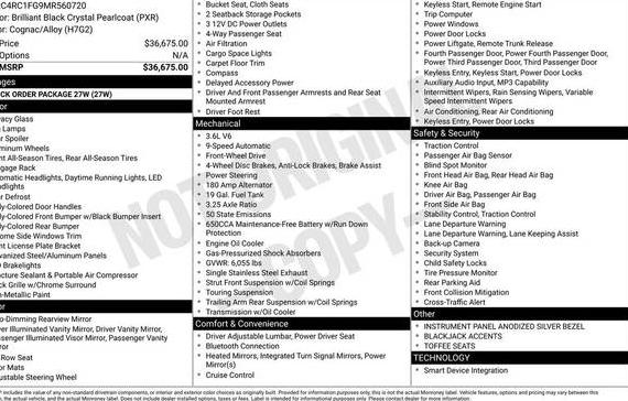 CHRYSLER PACIFICA 2021 2C4RC1FG9MR560720 image