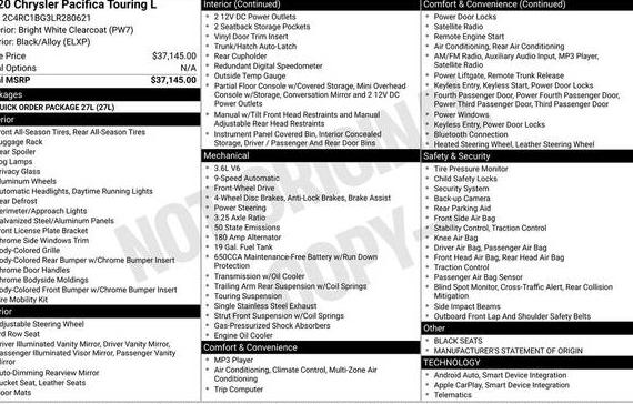 CHRYSLER PACIFICA 2020 2C4RC1BG3LR280621 image