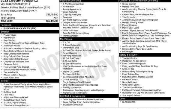 CHRYSLER VOYAGER 2023 2C4RC1CG7PR621619 image