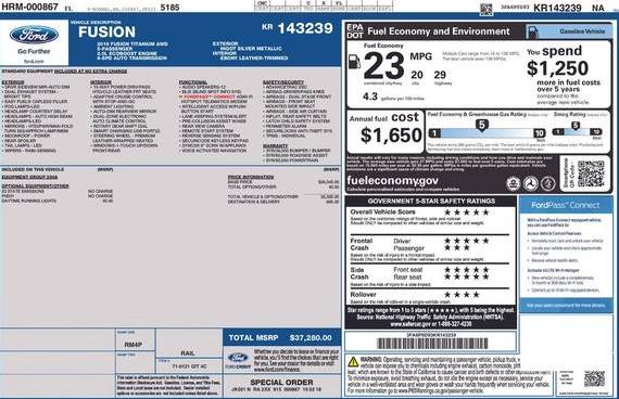 FORD FUSION 2019 3FA6P0D93KR143239 image