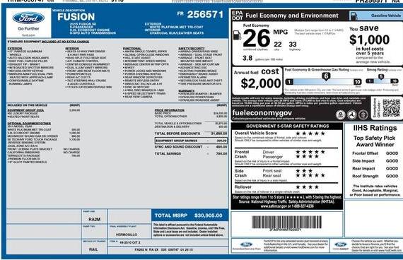 FORD FUSION 2015 3FA6P0H96FR256571 image