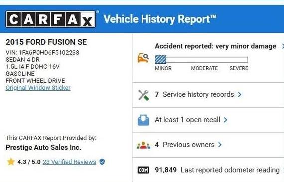 FORD FUSION 2015 1FA6P0HD6F5102238 image