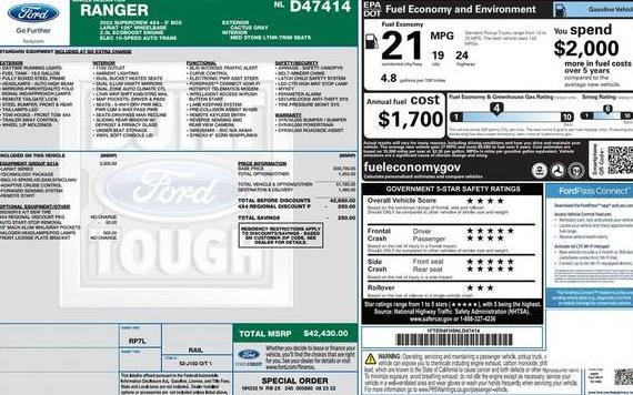 FORD RANGER 2022 1FTER4FH9NLD47414 image