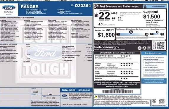 FORD RANGER 2022 1FTER4EH3NLD33364 image