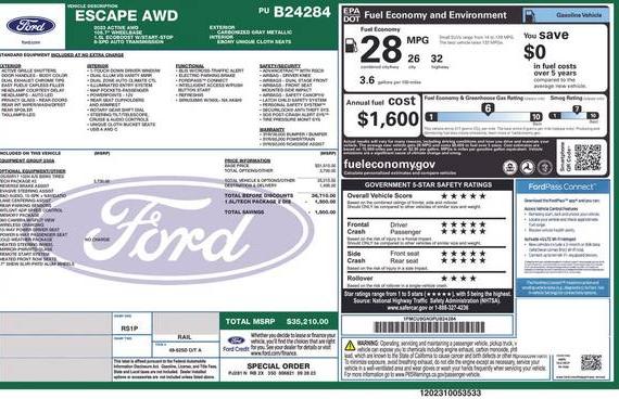 FORD ESCAPE 2023 1FMCU9GN3PUB24284 image