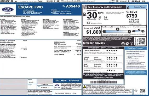 FORD ESCAPE 2024 1FMCU0MN7RUA05446 image