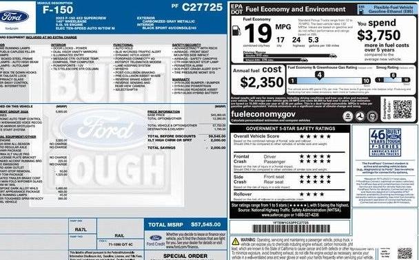 FORD F-150 2023 1FTEW1C53PFC27725 image