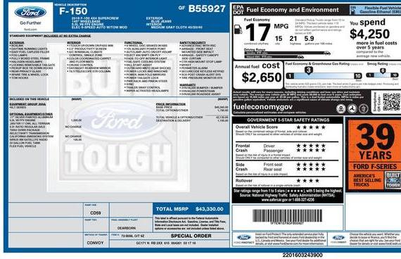 FORD F-150 2016 1FTEW1EF8GFB55927 image