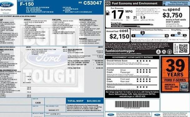 FORD F-150 2017 1FTEW1EF7HKC53047 image