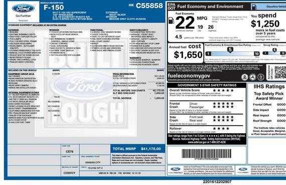FORD F-150 2017 1FTEW1CP5HKC55858 image