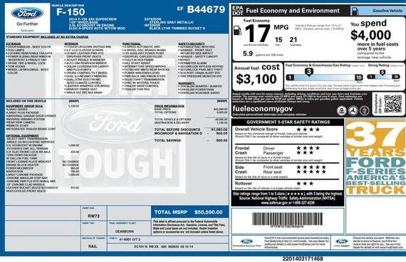 FORD F-150 2014 1FTFW1ET5EFB44679 image