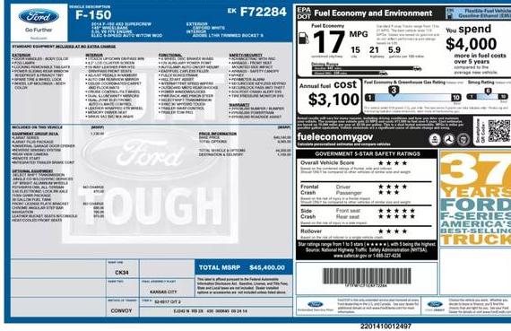 FORD F-150 2014 1FTFW1CF1EKF72284 image