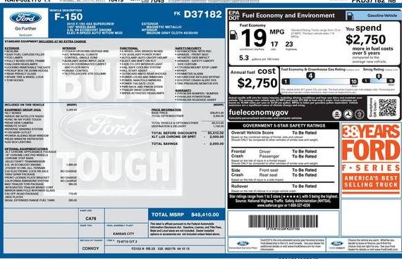 FORD F-150 2015 1FTEW1EG9FKD37182 image
