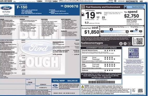 FORD F-150 2022 1FTFX1E85NKD90678 image