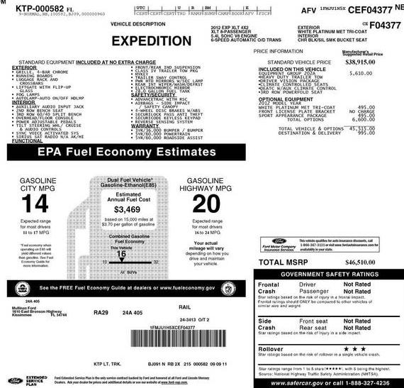 FORD EXPEDITION 2012 1FMJU1H5XCEF04377 image