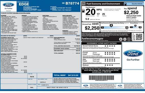 FORD EDGE 2016 2FMPK4K82GBB78774 image