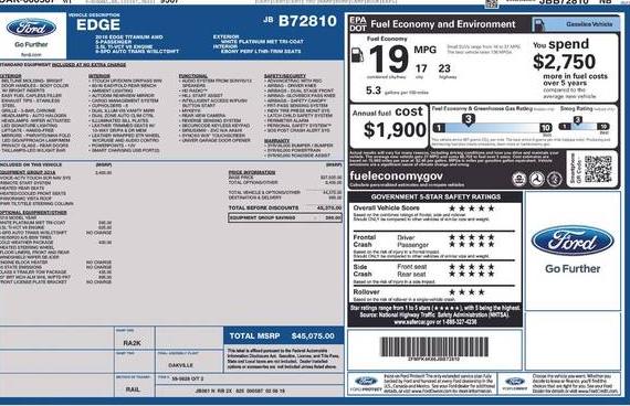 FORD EDGE 2018 2FMPK4K86JBB72810 image