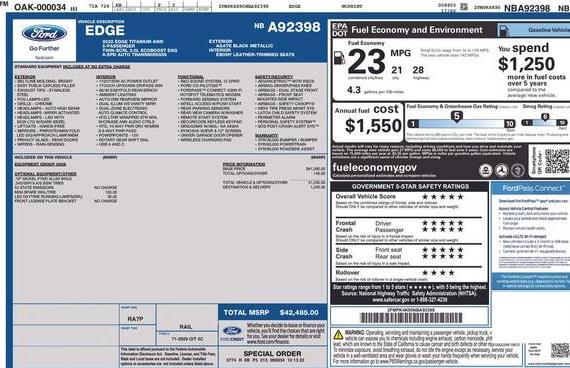 FORD EDGE 2022 2FMPK4K90NBA92398 image