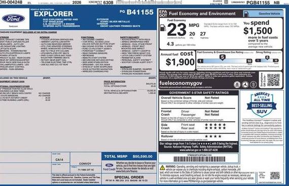 FORD EXPLORER 2023 1FMSK8FH3PGB41155 image