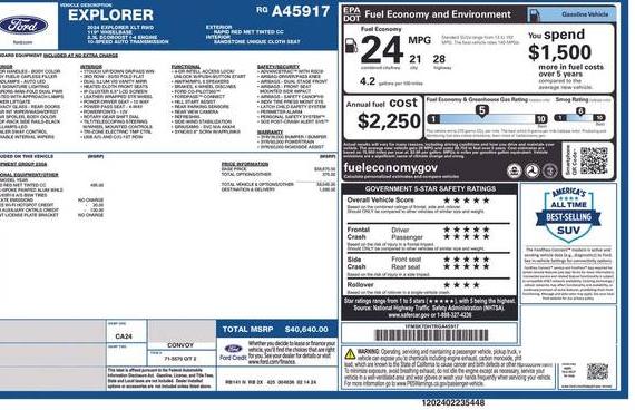 FORD EXPLORER 2024 1FMSK7DH7RGA45917 image FORD EXPLORER 2024 1FMSK7DH7RGA45917 image