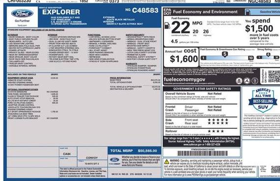 FORD EXPLORER 2022 1FMSK8DH0NGC48583 image
