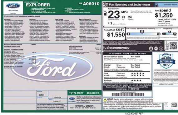 FORD EXPLORER 2022 1FM5K8HW2NNA06010 image