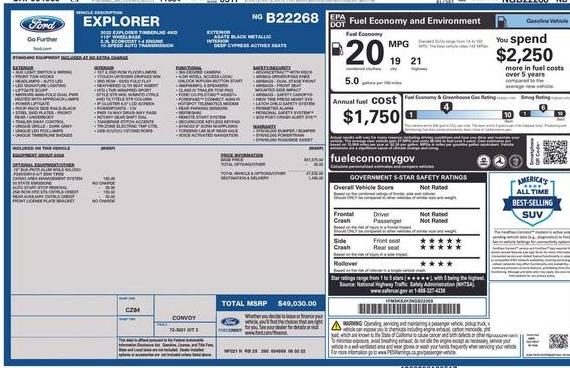 FORD EXPLORER 2022 1FMSK8JH3NGB22268 image