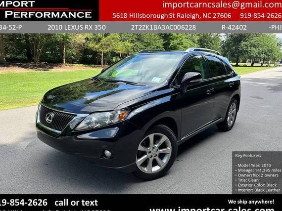 LEXUS RX 2010 2T2ZK1BA3AC006228 image