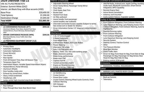 CHEVROLET TRAX 2024 KL77LFE27RC067075 image CHEVROLET TRAX 2024 KL77LFE27RC067075 image