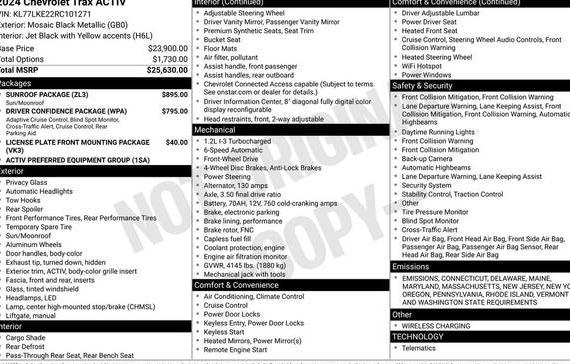 CHEVROLET TRAX 2024 KL77LKE22RC101271 image