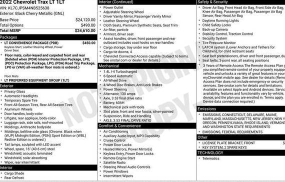 CHEVROLET TRAX 2022 KL7CJPSM4NB525638 image