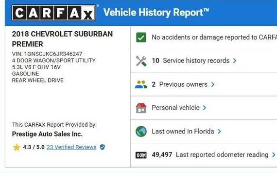 CHEVROLET SUBURBAN 2018 1GNSCJKC6JR346247 image