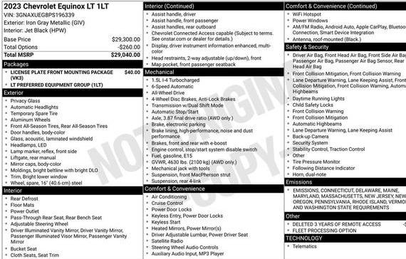 CHEVROLET EQUINOX 2023 3GNAXUEG8PS196339 image