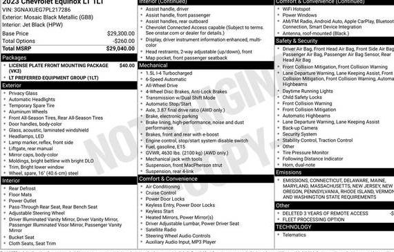 CHEVROLET EQUINOX 2023 3GNAXUEG7PL217286 image