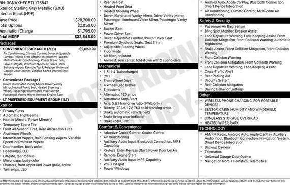 CHEVROLET EQUINOX 2026 3GNAXHEG5TL175847 image CHEVROLET EQUINOX 2026 3GNAXHEG5TL175847 image