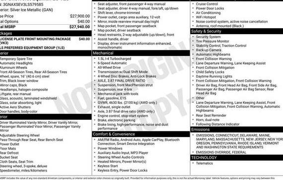 CHEVROLET EQUINOX 2020 3GNAXSEV3LS579585 image CHEVROLET EQUINOX 2020 3GNAXSEV3LS579585 image