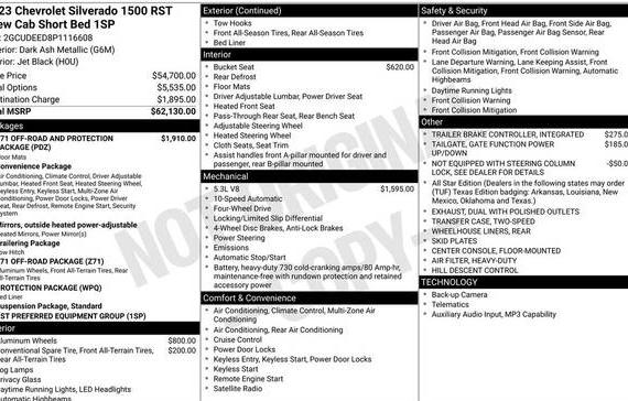 CHEVROLET SILVERADO 2023 2GCUDEED8P1116608 image CHEVROLET SILVERADO 2023 2GCUDEED8P1116608 image