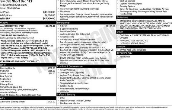 CHEVROLET SILVERADO 2018 3GCUKRECXJG547227 image