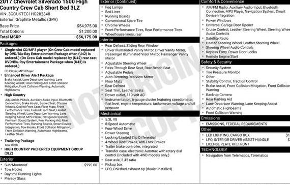 CHEVROLET SILVERADO 2017 3GCUKTEC1HG282348 image