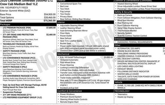CHEVROLET SILVERADO 2020 1GC4YUEY1LF119323 image