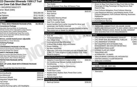 CHEVROLET SILVERADO 2022 3GCUDFED1NG621271 image