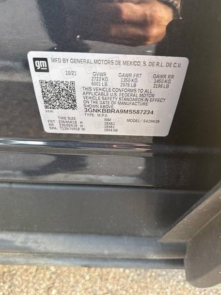 CHEVROLET BLAZER 2021 3GNKBBRA9MS587234 image
