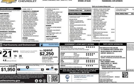 CHEVROLET BLAZER 2020 3GNKBCRSXLS664870 image