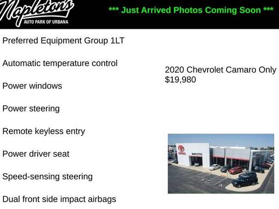 CHEVROLET CAMARO 2020 1G1FB3DX2L0132784 image