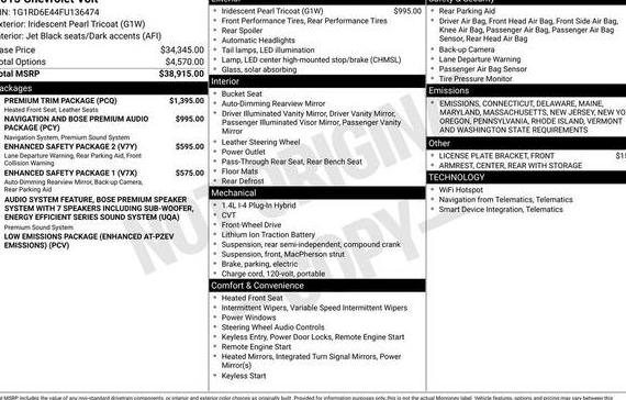 CHEVROLET VOLT 2015 1G1RD6E44FU136474 image