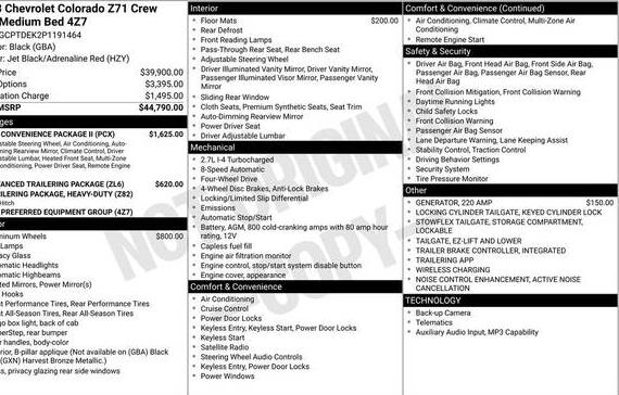 CHEVROLET COLORADO 2023 1GCPTDEK2P1191464 image CHEVROLET COLORADO 2023 1GCPTDEK2P1191464 image